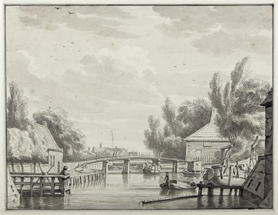 Winschoterdiep with Bontebrug, Seen from the City by Jan Bulthuis